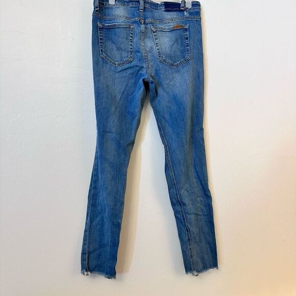 Joe's Womens Distressed Straight Jeans Denim Medium Wash Stretch Blue Size 29 - Picture 2 of 4